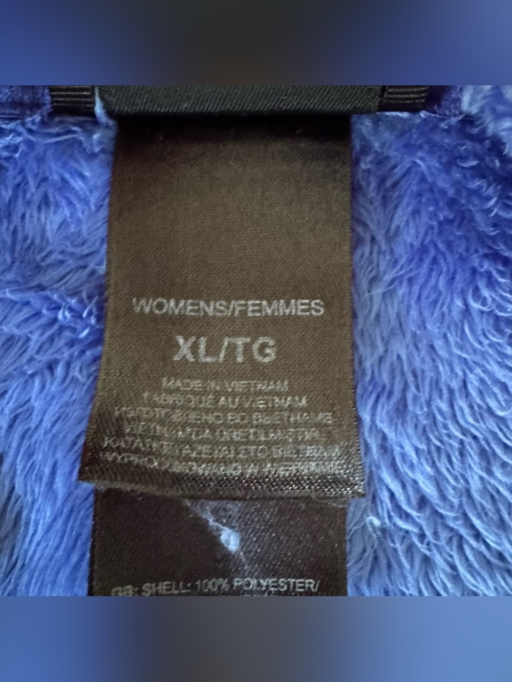The North Face Blue Osito Jacket Plush Fleece Fuzzy Outdoor Travel Camp XL - Picture 6 of 8